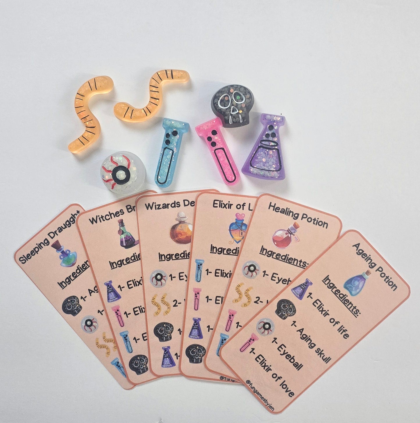 Potion flashcards and loose parts