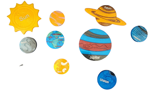 Resin Planets and Flash Cards