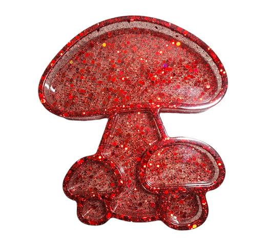 Resin Mushrooms Tray